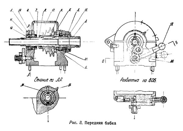 Передня бабка токарного верстата ТВ-16 Передня бабка токарного верстата ТВ-16